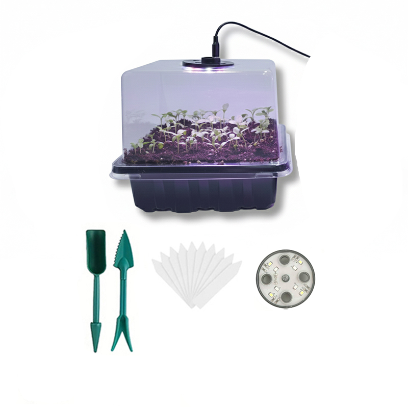 Led Grow Light - 1/2/3-Pack 12/24/36-Cell Seed Germination Tray with