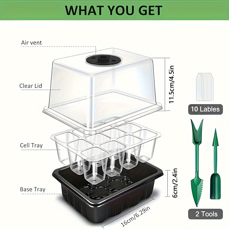 1/2/3-Pack 12/24/36-Cell Seed  - Led Grow Light recension och pris