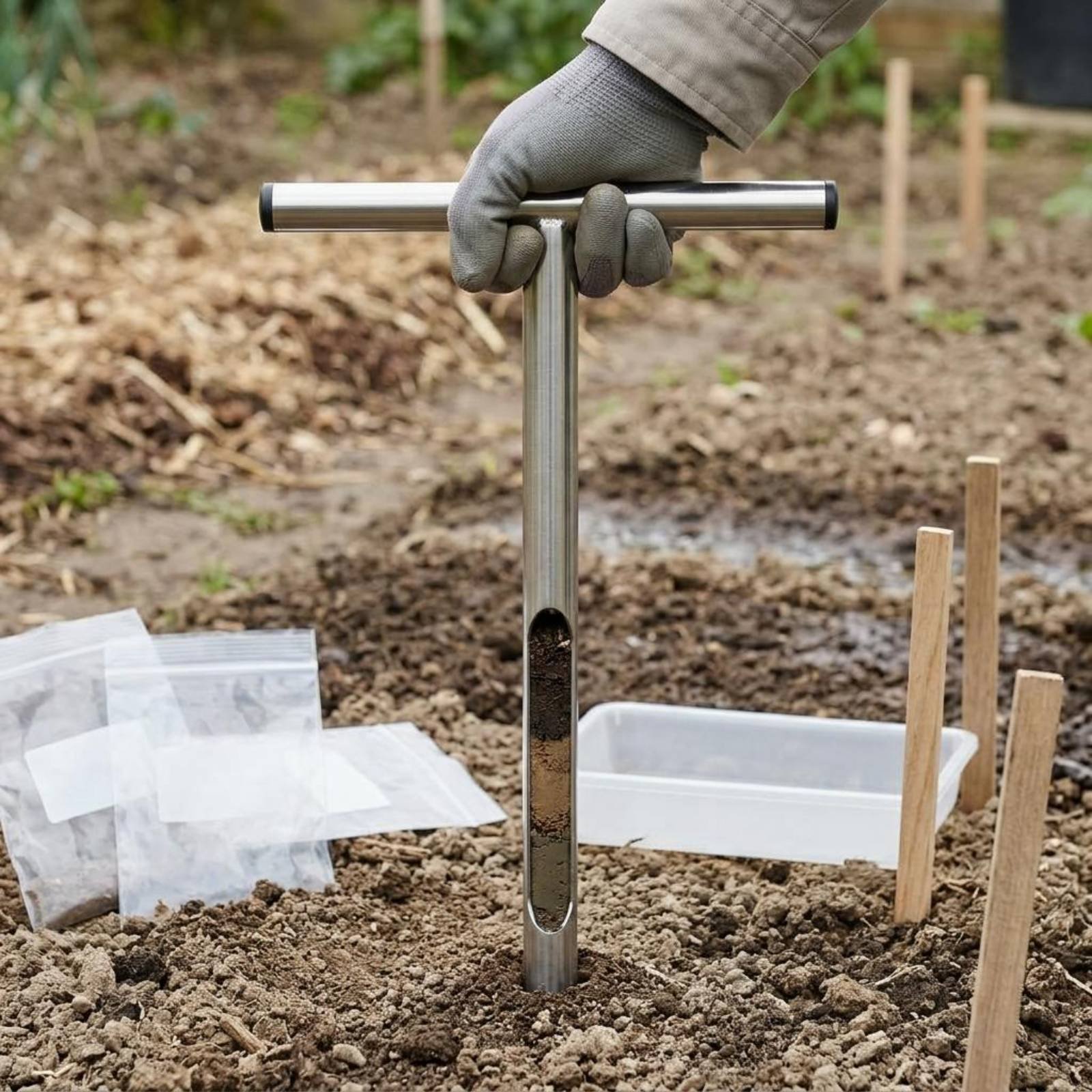 Stainless Steel Soil Sampler E - Gardening Tools Heavy Duty recension och pris